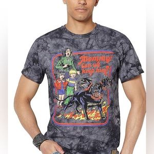 Steven Rhodes tie dye “Mommy can we keep him?” Tee